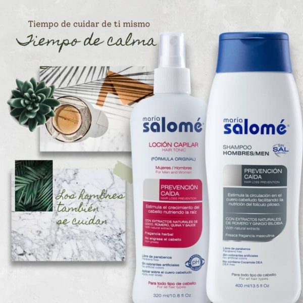 KIT PREVENCION CAIDA PARA HOMBRES (SH*400ML-LOCION *320ML) - MARIA SALOME - Image 2