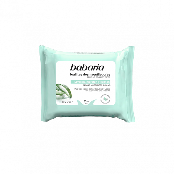 TOALLITAS DESMAQUILLADORAS ALOE VERA *20Uds - BABARIA