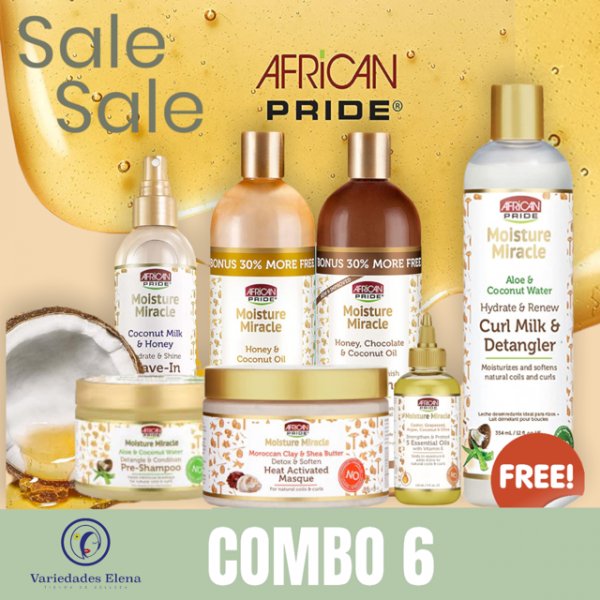 AFRICAN PRIDE MOISTURE MIRACLE COMBO 6