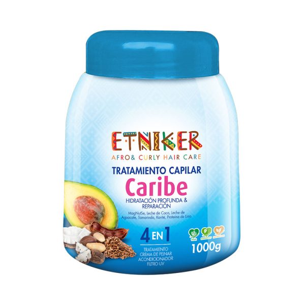 ETNIKER TRATAMIENTO CAPILAR CARIBE  4 EN 1 HIDRATACION PROFUNDA 1000G