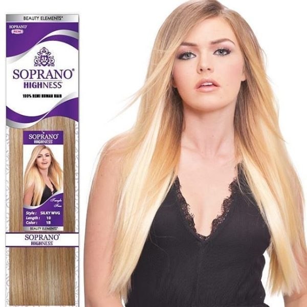 EXTENSIONES SOPRANO HIGHNESS SILKY REMI HUMAN HAIR LARGO 18 COLOR 4