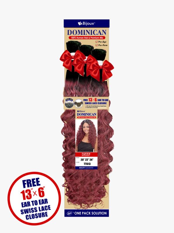 DOMINICAN DEEP LARGO 20"22"24 ( 132 X 6 EAR TO EAR SWISS LACE CLSURE) - Image 2