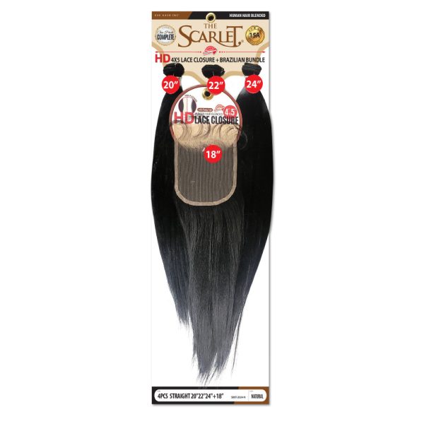 EXTENSIONES SCARLET STRAIGHT BUNDLE 18"20"22
