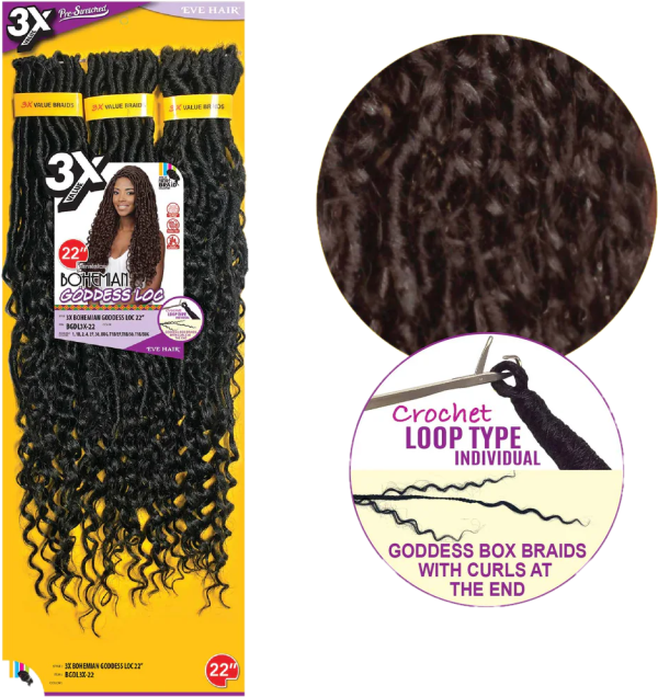 EVE HAIR 3X BOHEMIAN GODDESS LOC L22