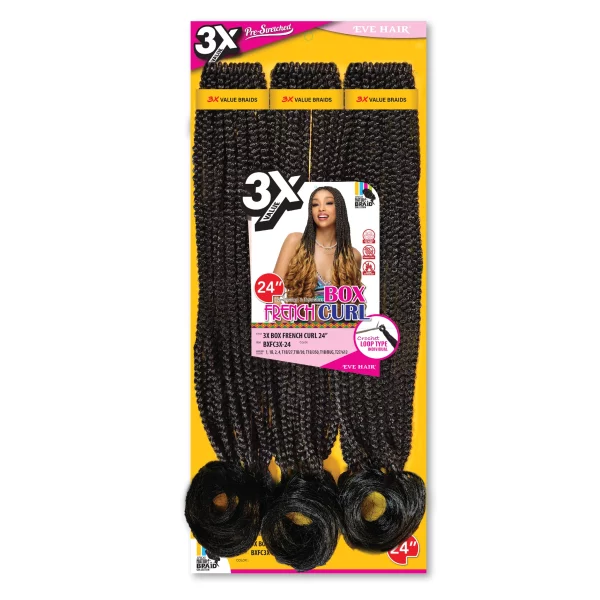 EVE HAIR 3X BOX FRENCH CURL L24