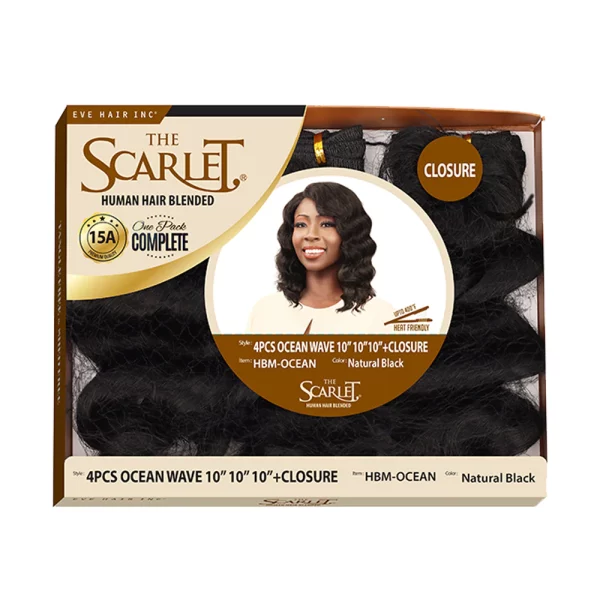 EXTENSIONES SCARLET OCEAN WAVE CURL 10″10″10″ 4PCS NATURAL BROWN