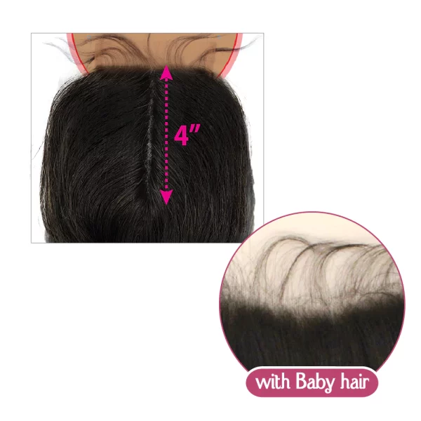PRE-PART HD SWISS LACE CLOSURE  LARGO 14" NATURAL - Image 2