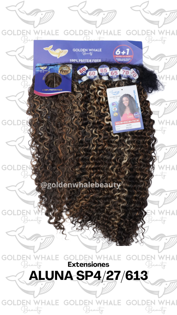 GOLDEN WHALE EXTENSIONES ALUNA RIZADA