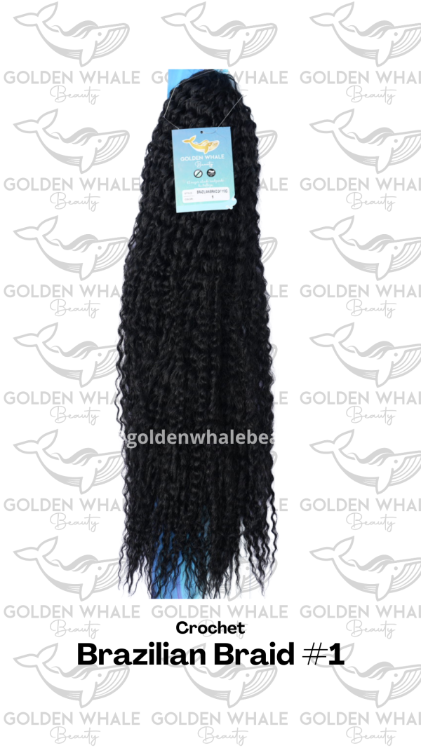 GOLDEN WHALE CROCHET BRAZILIAN BRAID 24"